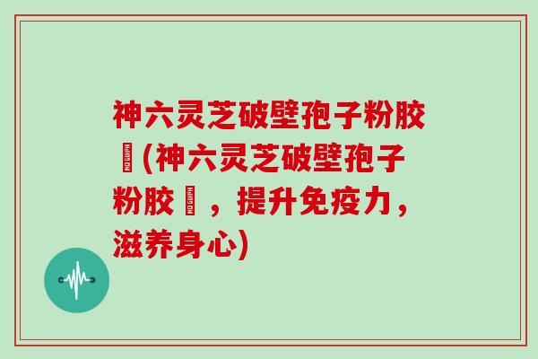 神六灵芝破壁孢子粉胶嚢(神六灵芝破壁孢子粉胶嚢，提升免疫力，滋养身心)