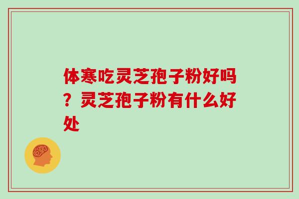 体寒吃灵芝孢子粉好吗？灵芝孢子粉有什么好处