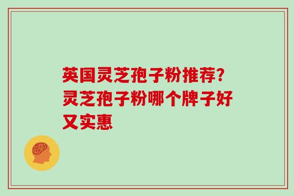 英国灵芝孢子粉推荐？灵芝孢子粉哪个牌子好又实惠