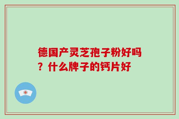 德国产灵芝孢子粉好吗?什么牌子的钙片好-第1张图片-灵芝大师 德国产灵芝孢子粉好吗?什么牌子的钙片好-第1张图片-灵芝大师