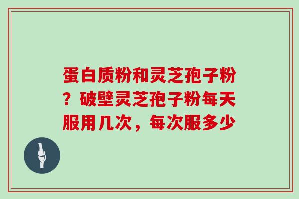 蛋白质粉和灵芝孢子粉？破壁灵芝孢子粉每天服用几次，每次服多少