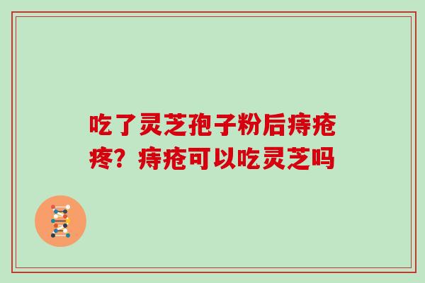 吃了灵芝孢子粉后痔疮疼？痔疮可以吃灵芝吗