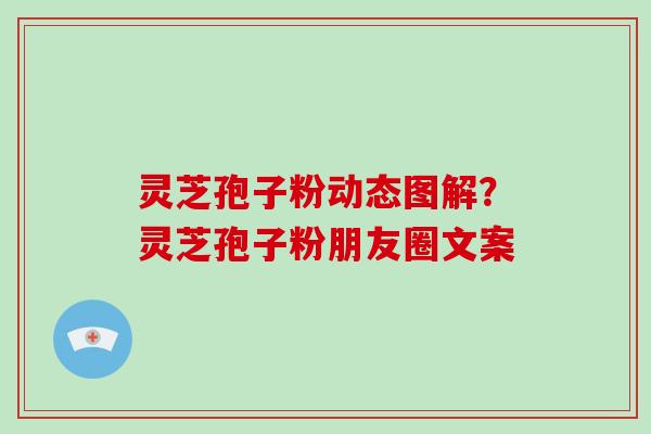 灵芝孢子粉动态图解？灵芝孢子粉朋友圈文案
