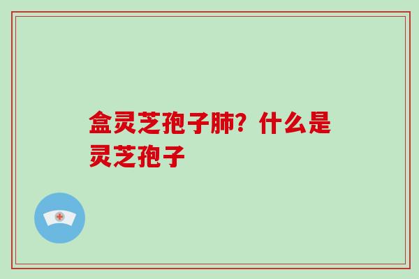 盒灵芝孢子肺？什么是灵芝孢子