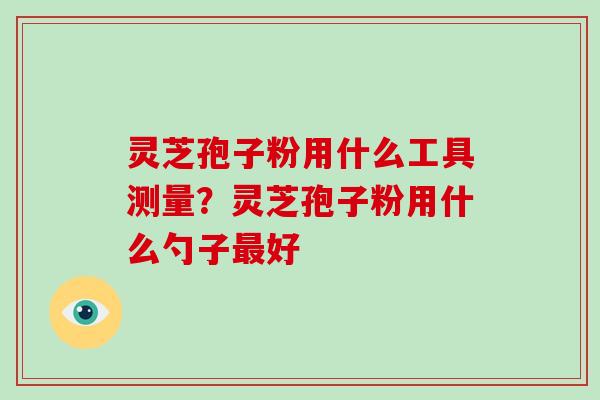 灵芝孢子粉用什么工具测量？灵芝孢子粉用什么勺子最好