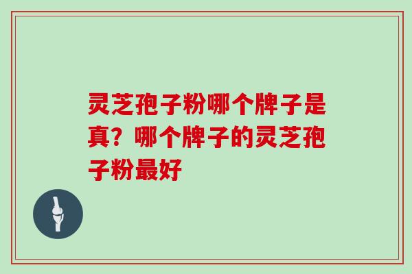 灵芝孢子粉哪个牌子是真？哪个牌子的灵芝孢子粉最好