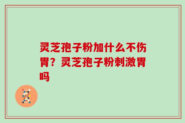 灵芝孢子粉加什么不伤胃？灵芝孢子粉刺激胃吗