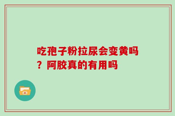 吃孢子粉拉尿会变黄吗？阿胶真的有用吗