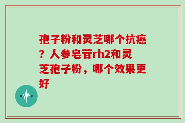 孢子粉和灵芝哪个抗癌？人参皂苷rh2和灵芝孢子粉，哪个效果更好