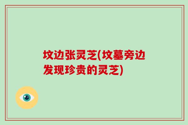 坟边张灵芝(坟墓旁边发现珍贵的灵芝)-第1张图片-灵芝大师
