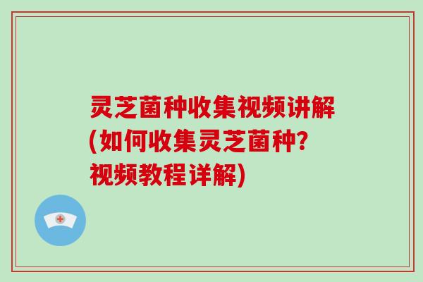 灵芝菌种收集视频讲解(如何收集灵芝菌种？视频教程详解)