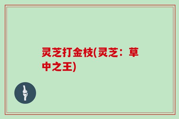 灵芝打金枝(灵芝：草中之王)-第1张图片-灵芝大师