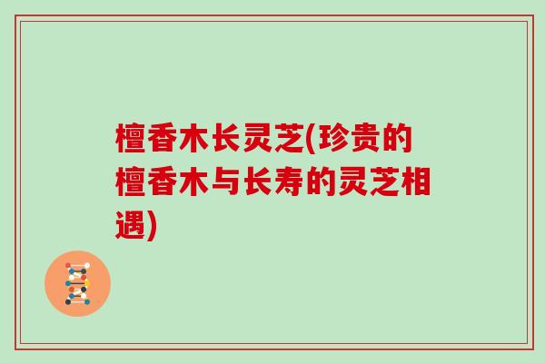 檀香木长灵芝(珍贵的檀香木与长寿的灵芝相遇)