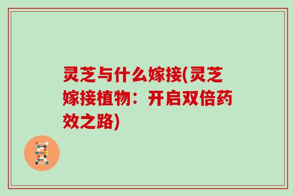 灵芝与什么嫁接(灵芝嫁接植物：开启双倍药效之路)