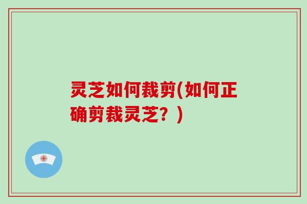 灵芝如何裁剪(如何正确剪裁灵芝？)