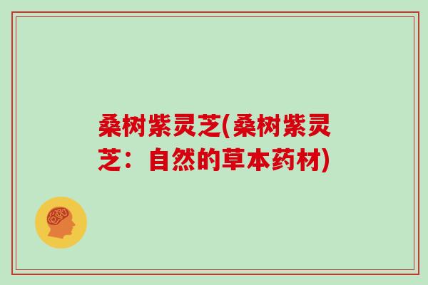 桑树紫灵芝(桑树紫灵芝：自然的草本药材)