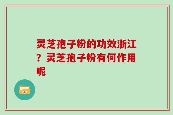 灵芝孢子粉的功效浙江?灵芝孢子粉有何作用呢-第1张图片-灵芝大师 灵芝孢子粉的功效浙江?灵芝孢子粉有何作用呢-第1张图片-灵芝大师