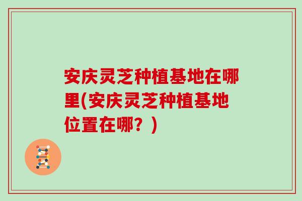 安庆灵芝种植基地在哪里(安庆灵芝种植基地位置在哪？)