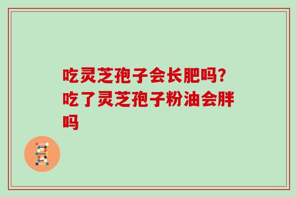 吃灵芝孢子会长肥吗？吃了灵芝孢子粉油会胖吗