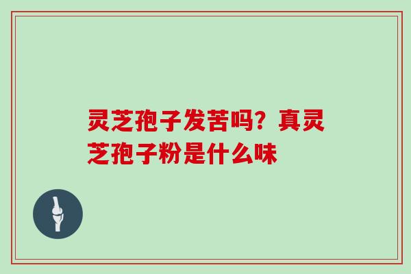 灵芝孢子发苦吗？真灵芝孢子粉是什么味