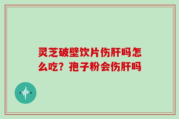 灵芝破壁饮片伤肝吗怎么吃？孢子粉会伤肝吗