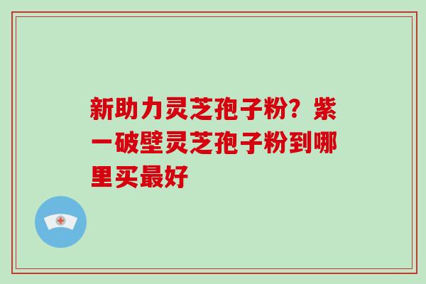 新助力灵芝孢子粉？紫一破壁灵芝孢子粉到哪里买最好