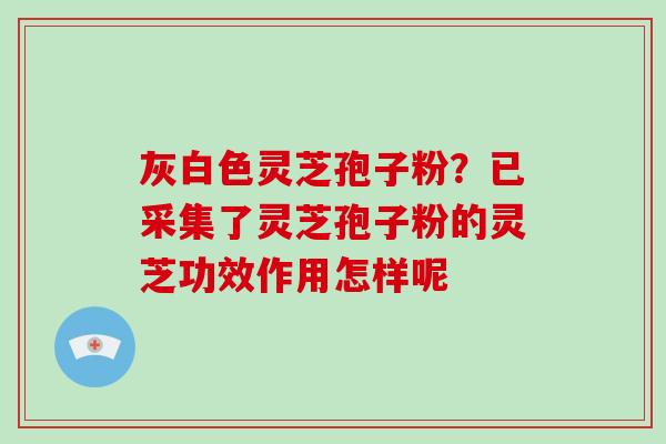 灰白色灵芝孢子粉？已采集了灵芝孢子粉的灵芝功效作用怎样呢