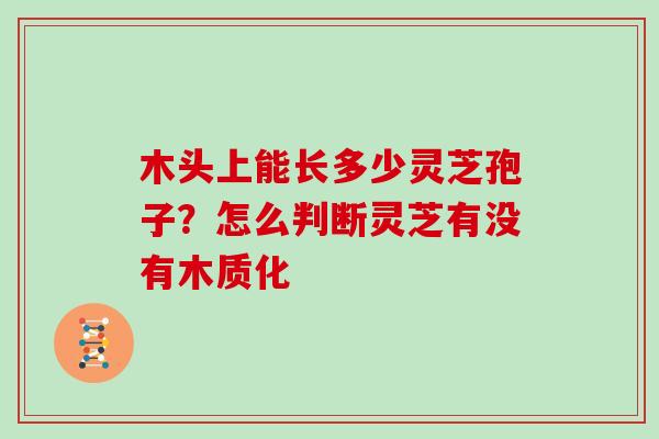 木头上能长多少灵芝孢子？怎么判断灵芝有没有木质化