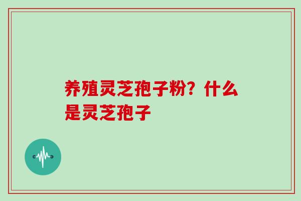 养殖灵芝孢子粉？什么是灵芝孢子