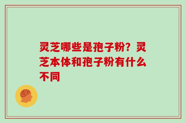 灵芝哪些是孢子粉？灵芝本体和孢子粉有什么不同