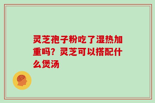 灵芝孢子粉吃了湿热加重吗？灵芝可以搭配什么煲汤-第1张图片-灵芝大师