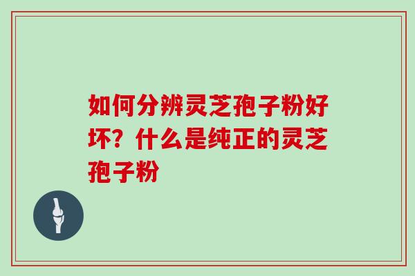 如何分辨灵芝孢子粉好坏？什么是纯正的灵芝孢子粉