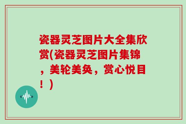 瓷器灵芝图片大全集欣赏(瓷器灵芝图片集锦，美轮美奂，赏心悦目！)