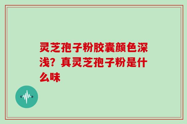 灵芝孢子粉胶囊颜色深浅？真灵芝孢子粉是什么味