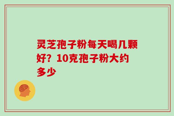 灵芝孢子粉每天喝几颗好？10克孢子粉大约多少