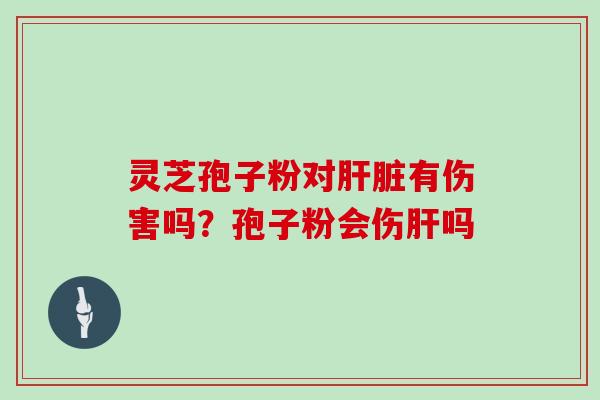 灵芝孢子粉对肝脏有伤害吗?孢子粉会伤肝吗-第1张图片-灵芝大师 灵芝孢子粉对肝脏有伤害吗?孢子粉会伤肝吗-第1张图片-灵芝大师