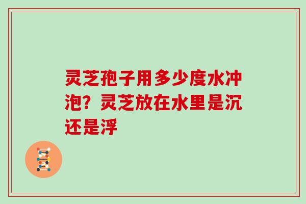 灵芝孢子用多少度水冲泡？灵芝放在水里是沉还是浮