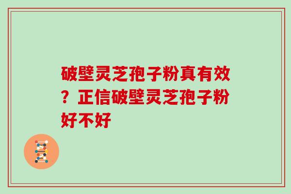 破壁灵芝孢子粉真有效？正信破壁灵芝孢子粉好不好