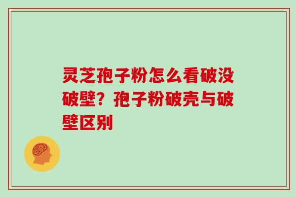 灵芝孢子粉怎么看破没破壁？孢子粉破壳与破壁区别