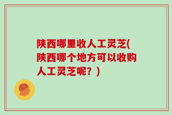陕西哪里收人工灵芝(陕西哪个地方可以收购人工灵芝呢？)