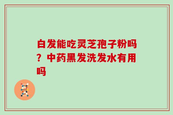 白发能吃灵芝孢子粉吗？中药黑发洗发水有用吗