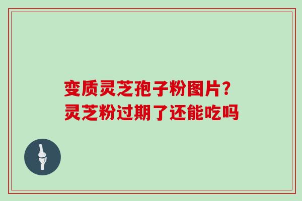 变质灵芝孢子粉图片?灵芝粉过期了还能吃吗-第1张图片-灵芝大师 变质灵芝孢子粉图片?灵芝粉过期了还能吃吗-第1张图片-灵芝大师