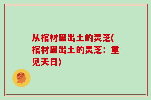 从棺材里出土的灵芝(棺材里出土的灵芝：重见天日)