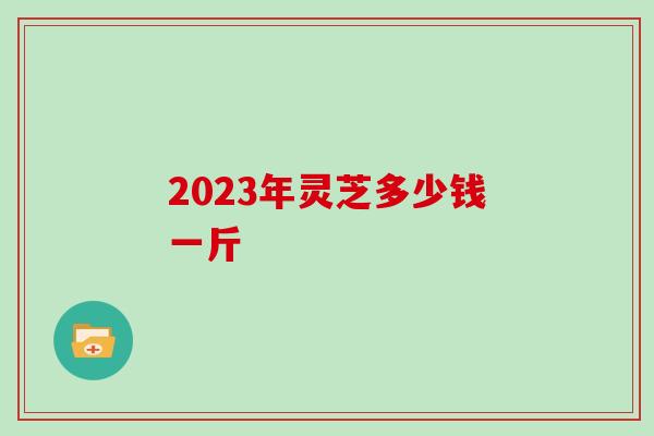 2023年灵芝多少钱一斤