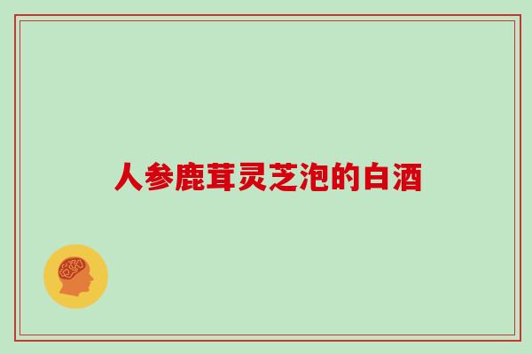 人参鹿茸灵芝泡的白酒