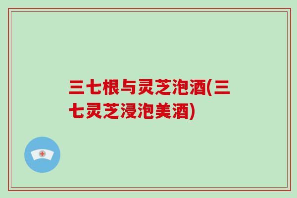 三七根与灵芝泡酒(三七灵芝浸泡美酒)