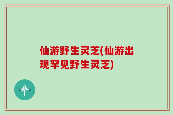 仙游野生灵芝(仙游出现罕见野生灵芝)