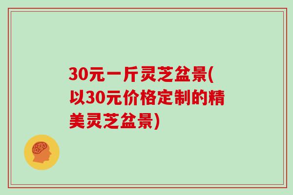 30元一斤灵芝盆景(以30元价格定制的精美灵芝盆景)
