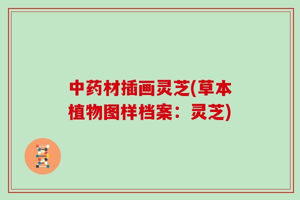 中药材插画灵芝(草本植物图样档案：灵芝)