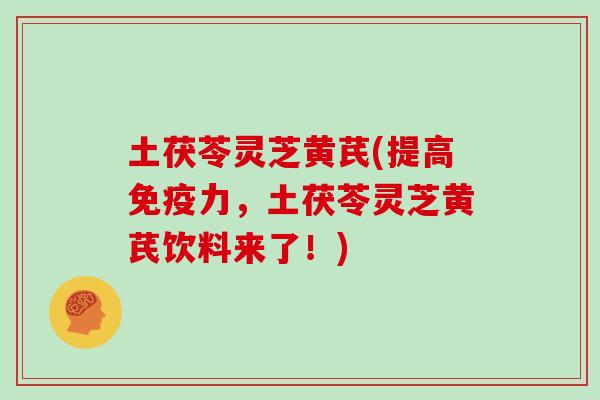 土茯苓灵芝黄芪(提高免疫力，土茯苓灵芝黄芪饮料来了！)